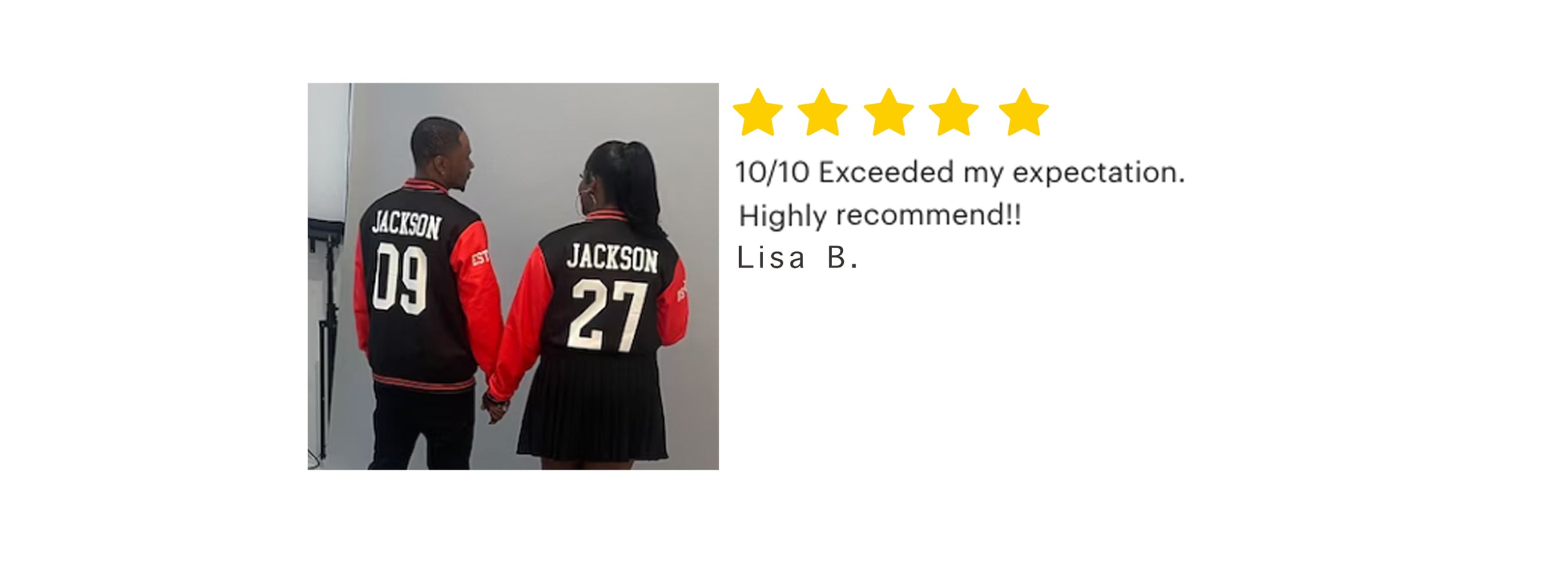 black varsity jacket testimonial 1