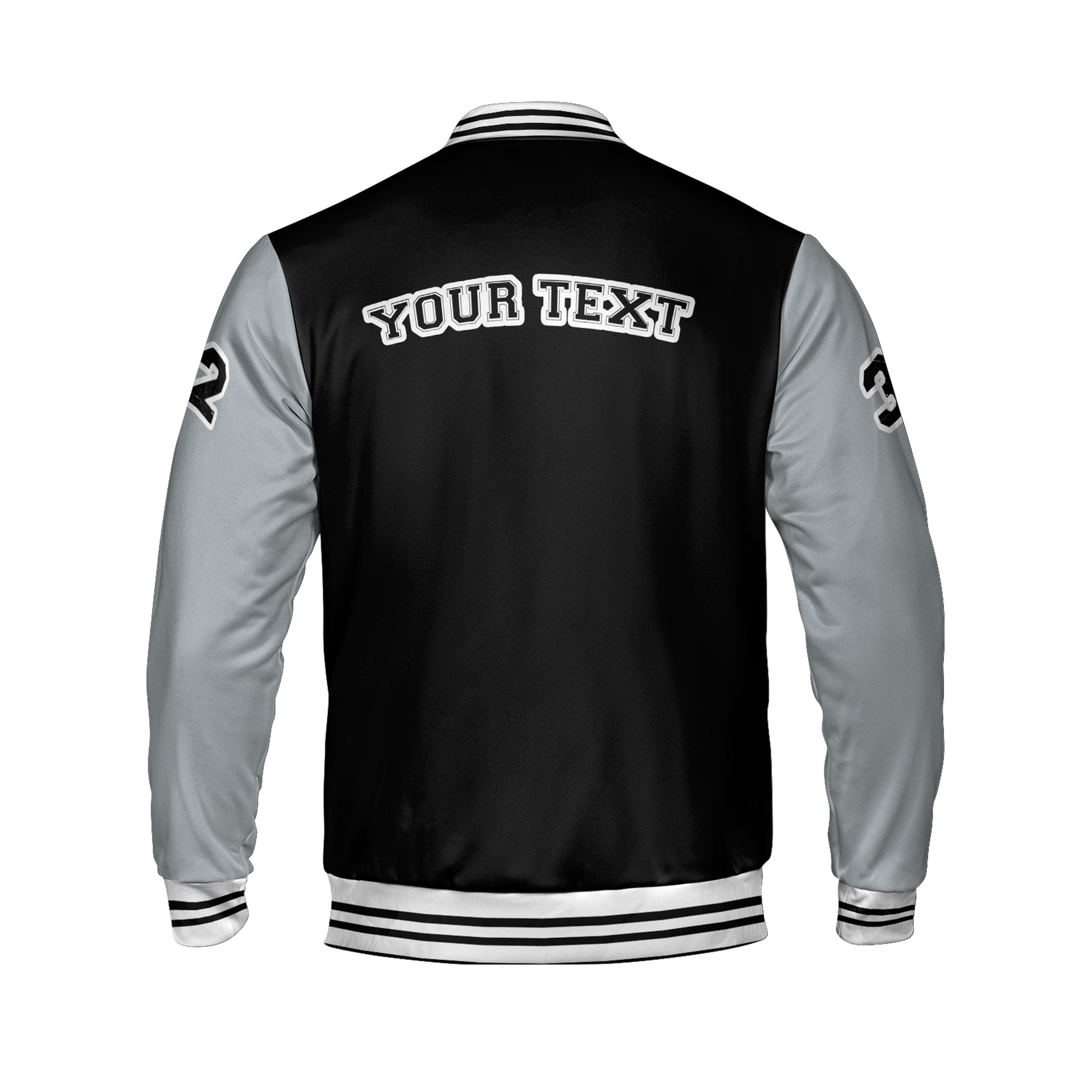 Black And Grey Letterman Jacket