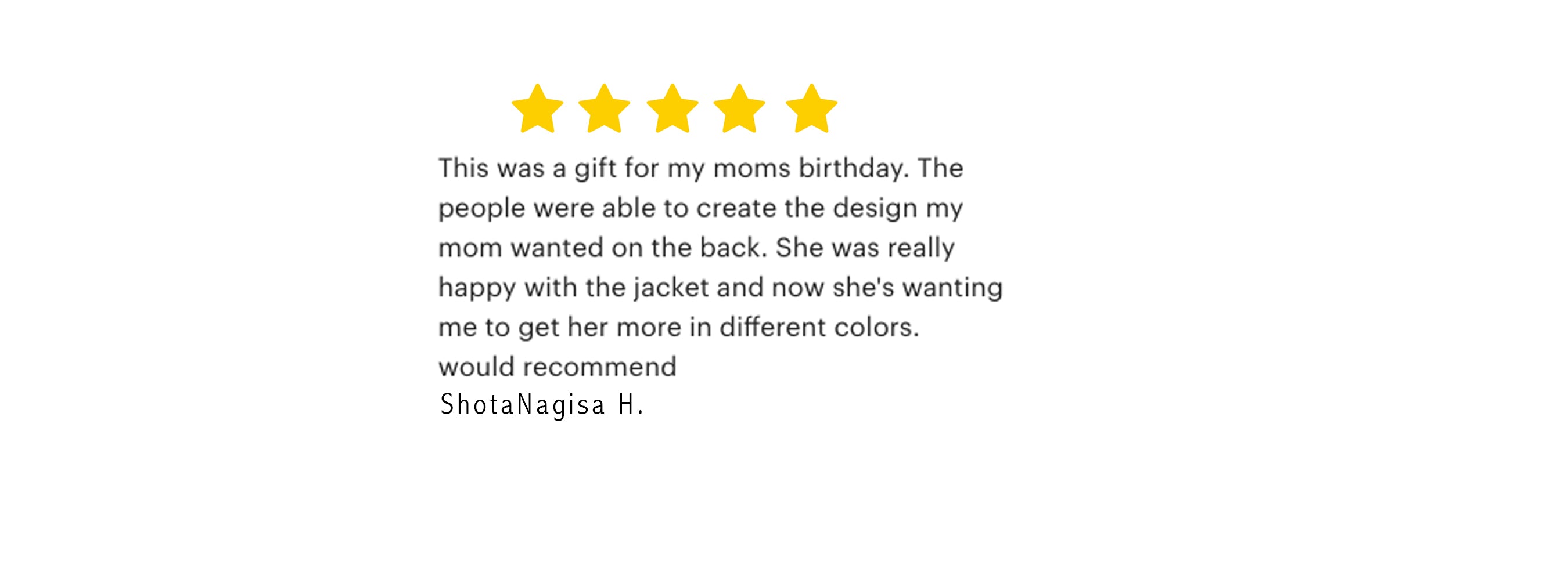 black varsity jacket testimonial 3