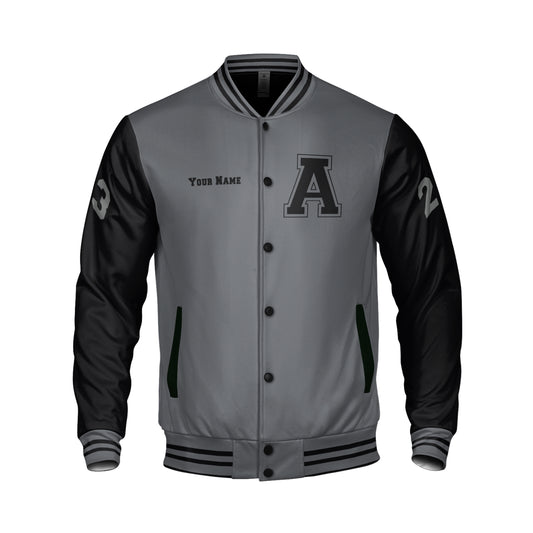 Grey And Black Varsity Jacket