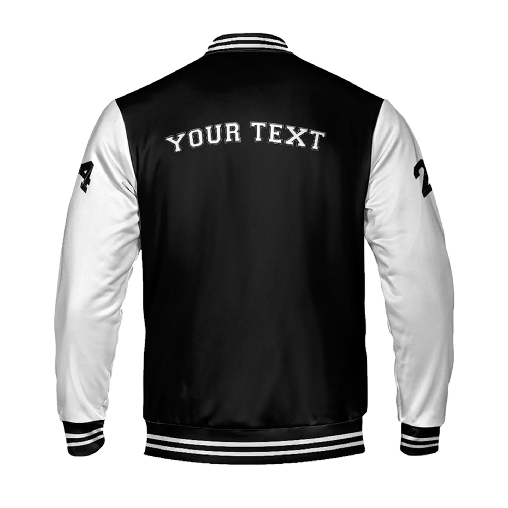 black and white letterman jacket