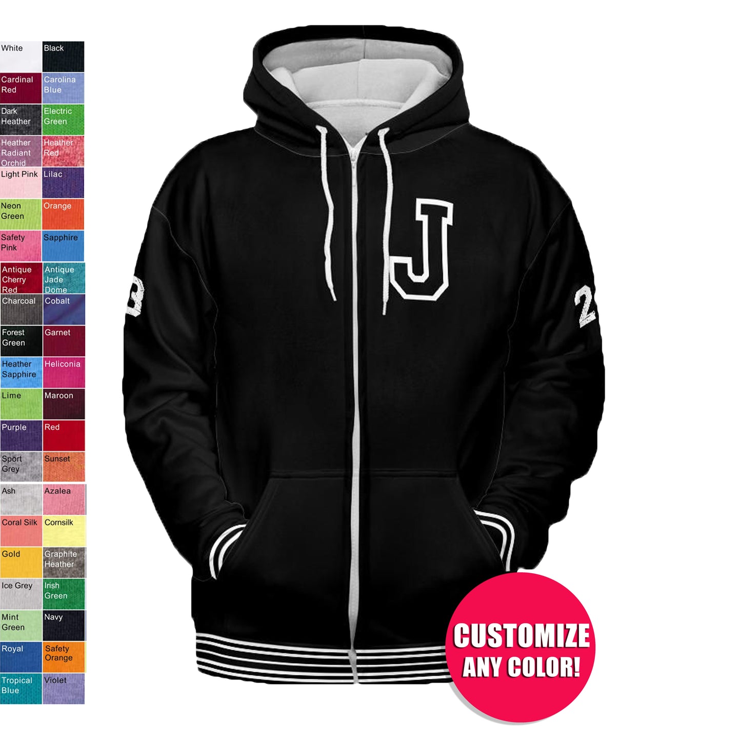 Black Varsity Hoodie