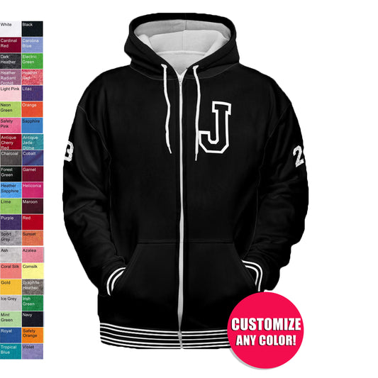 Black Varsity Hoodie