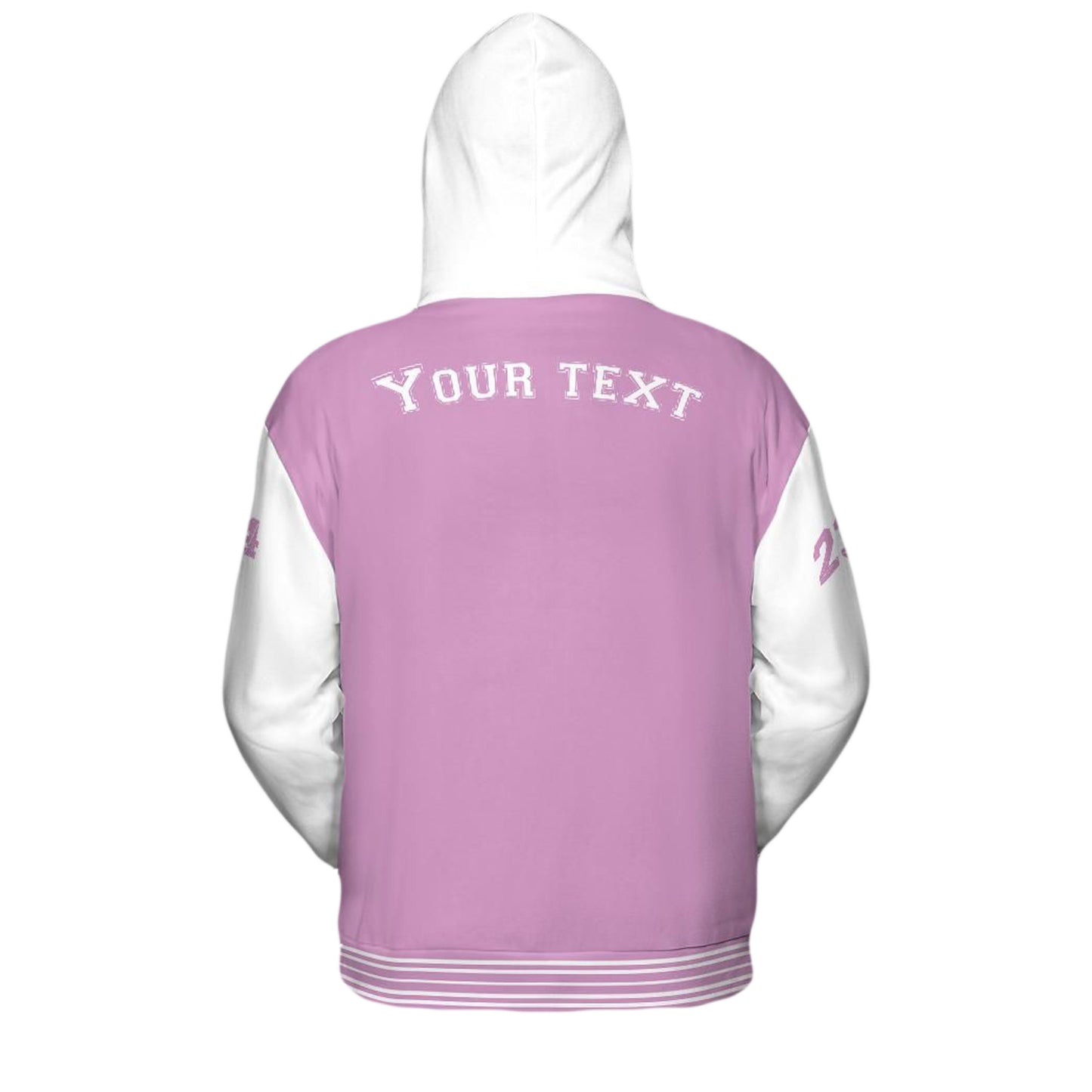 Pink And White Varsity Hoodie | Varsity Hoodie
