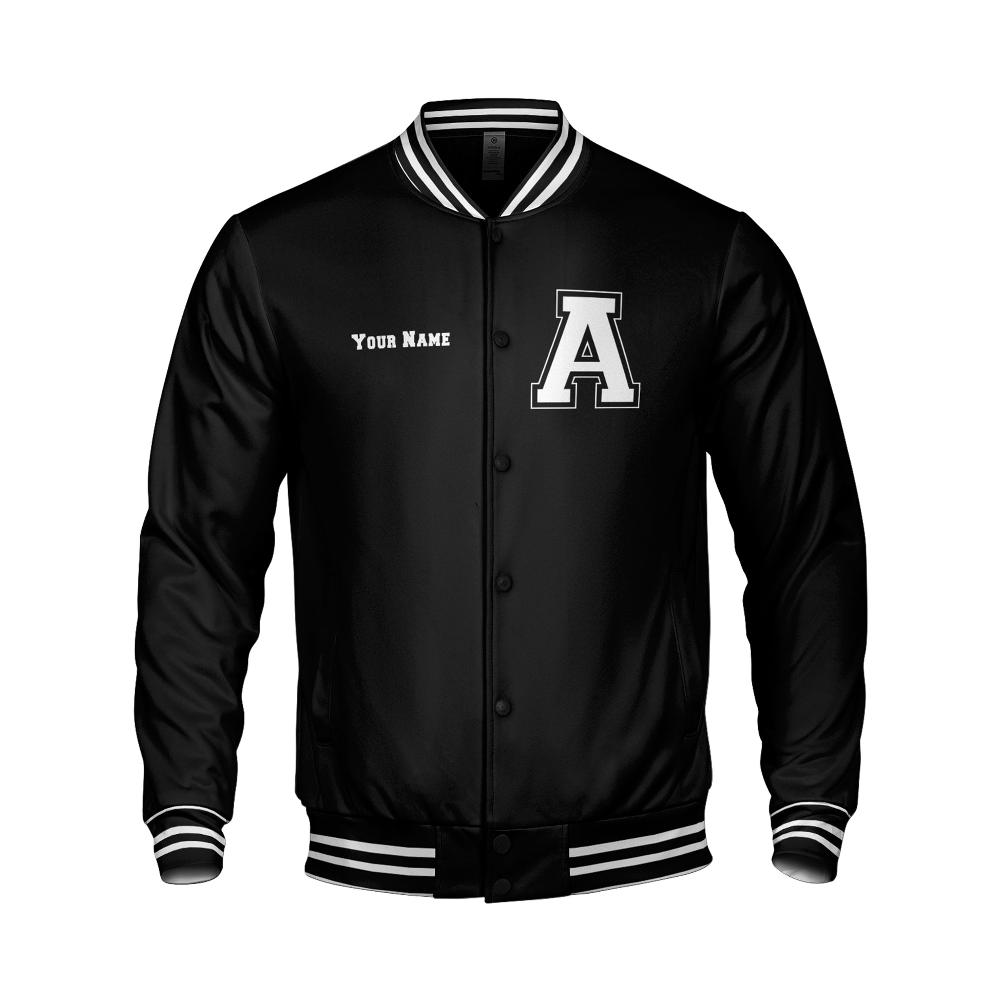 Mens Black Varsity Jacket