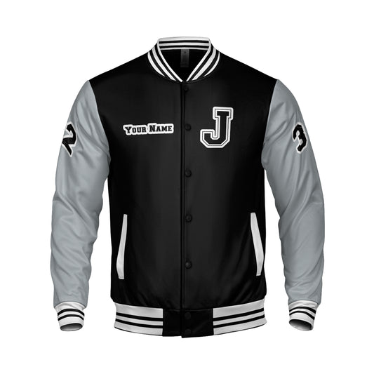 Black And Grey Varsity Jacket