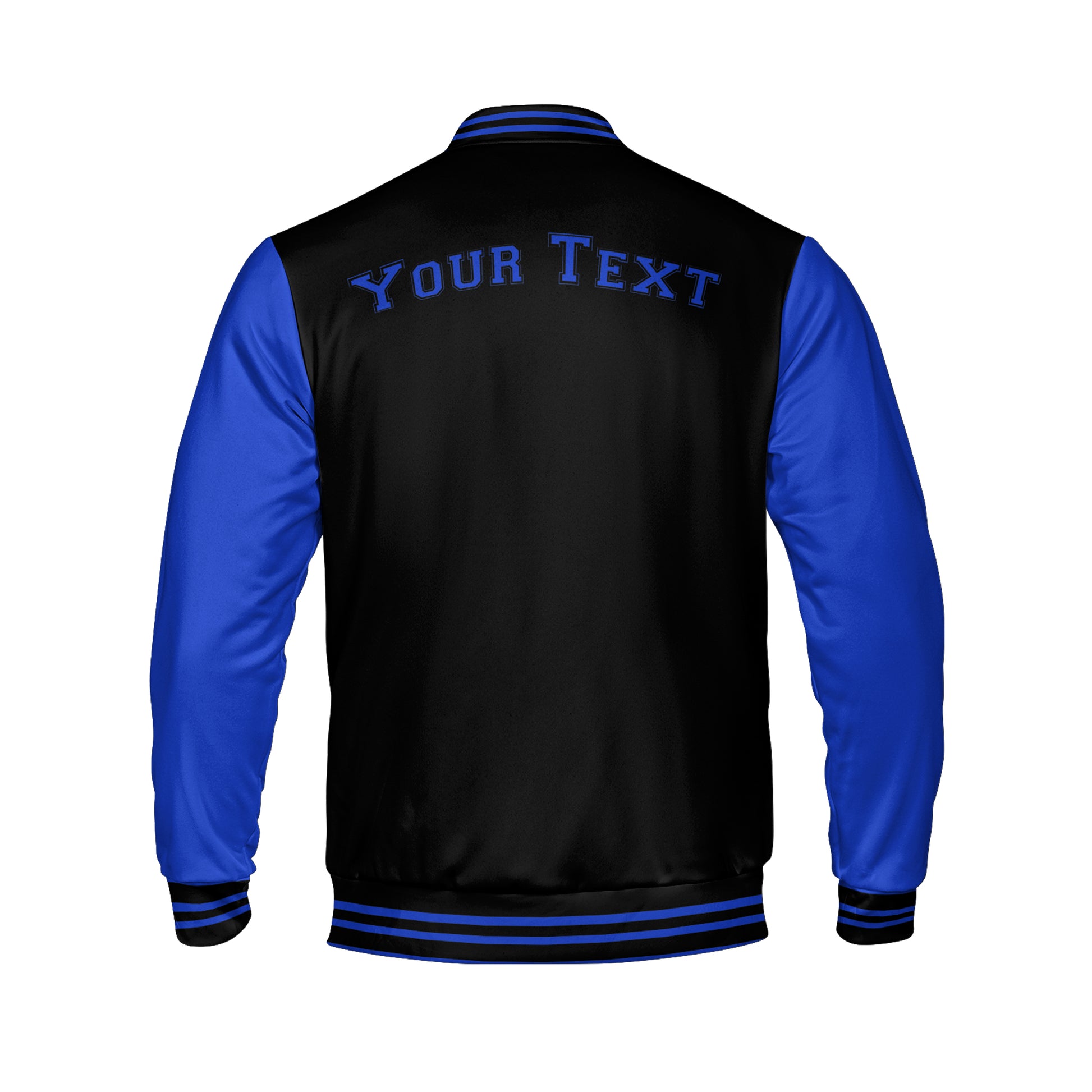 blue black varsity jacket