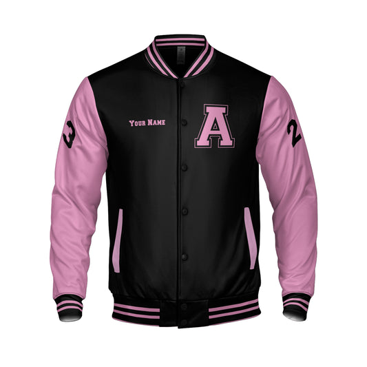 Pink And Black Varsity Jacket
