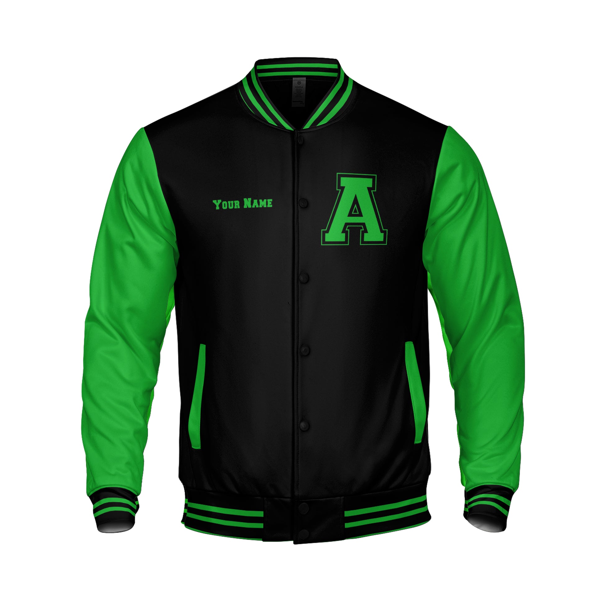 Black And Green Varsity Jacket