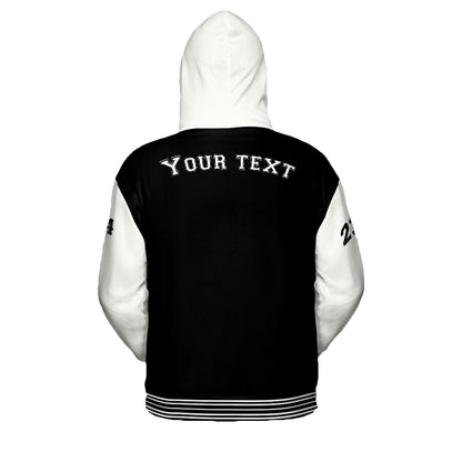 Pink And White Varsity Hoodie | Varsity Hoodie