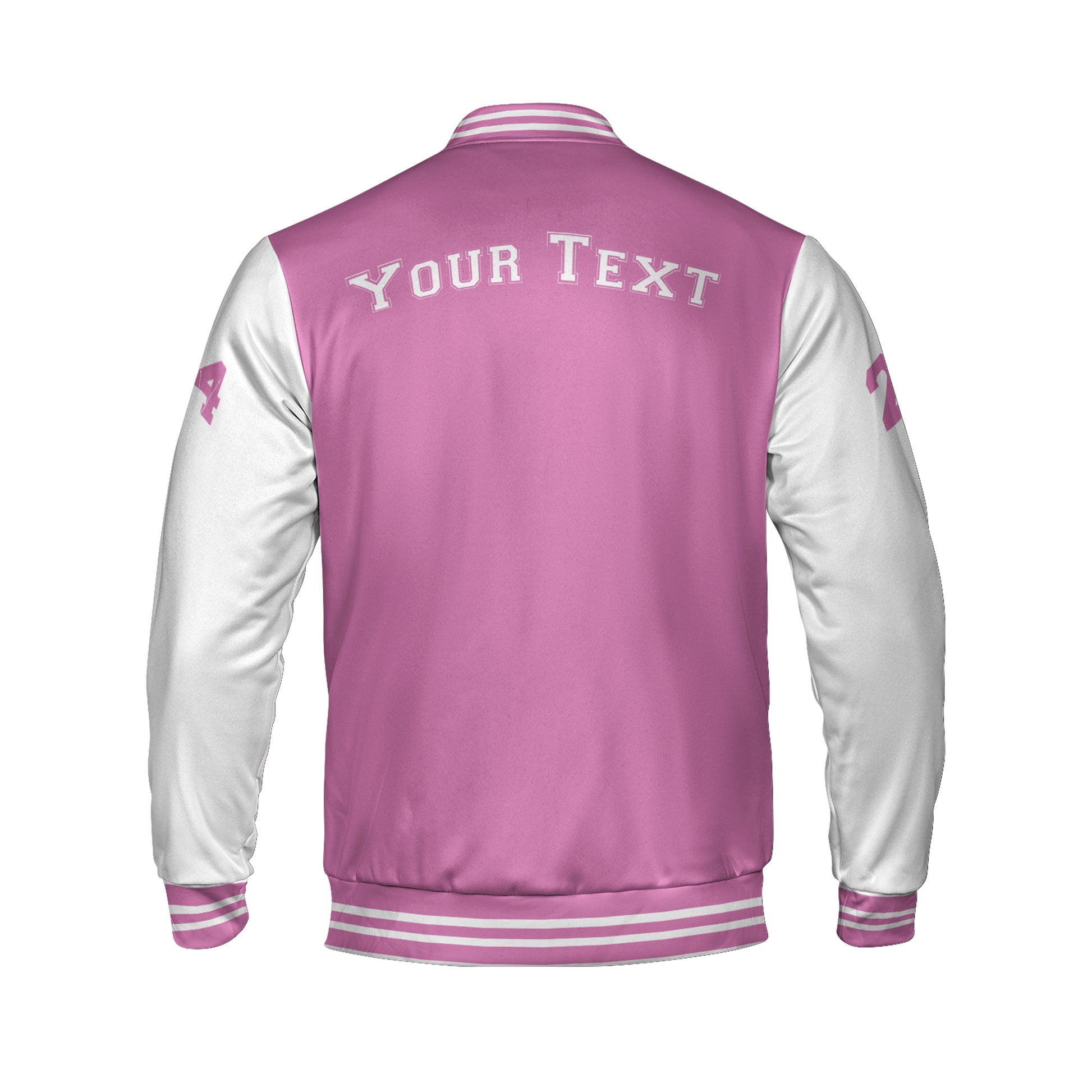Pink And White Letterman Jacket