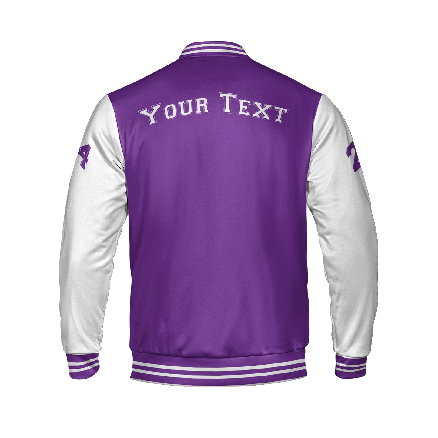 Purple And White Letterman Jacket