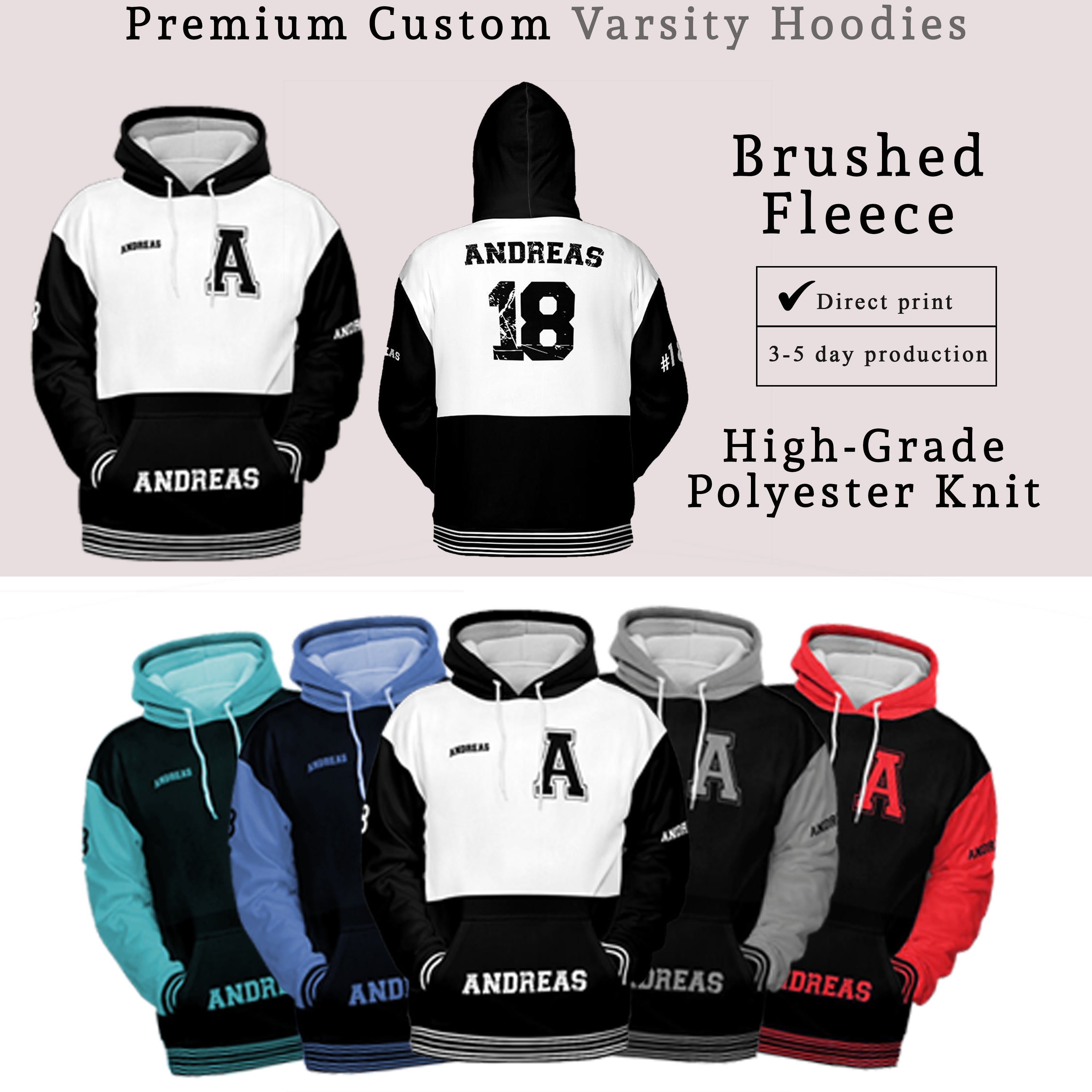 Custom sales varsity hoodie